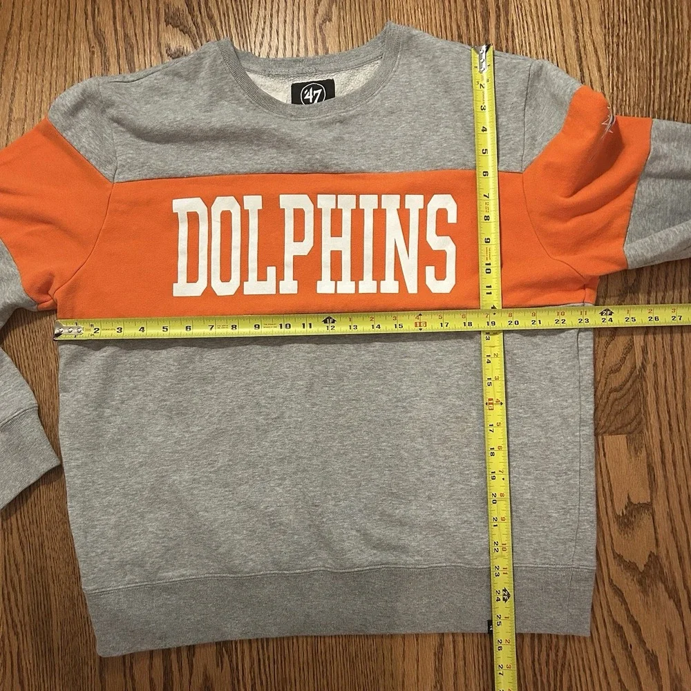 Miami Dolphins Sweatshirt 47 Size XL Gray Unisex Pullover Long Sleeve